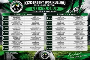 Kızderbent Spor U12 Takımının Fikstürü Belli Oldu