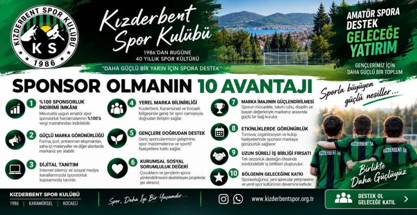 Kızderbent Spor Kulübü Sponsorluk Fırsatları - Geleceğe Birlikte Yatırım